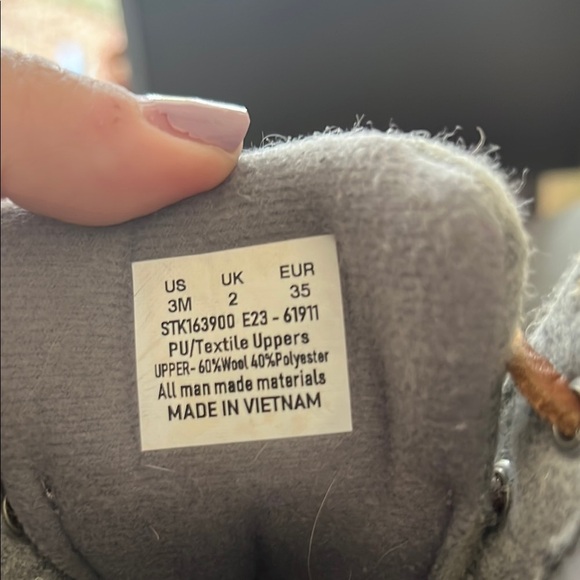 Sperry Kids Gray and Brown Lace-Up Boots - Picture 4 of 6